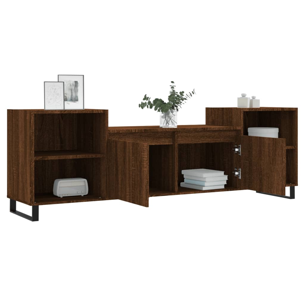 Έπιπλο Τηλεόρασης Καφέ Δρυς 160x35x55 εκ. Επεξεργασμένο Ξύλο