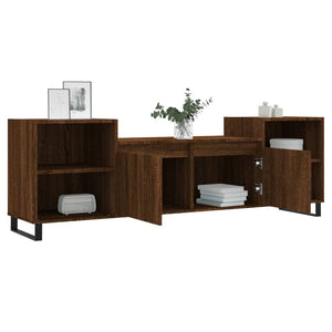 Έπιπλο Τηλεόρασης Καφέ Δρυς 160x35x55 εκ. Επεξεργασμένο Ξύλο