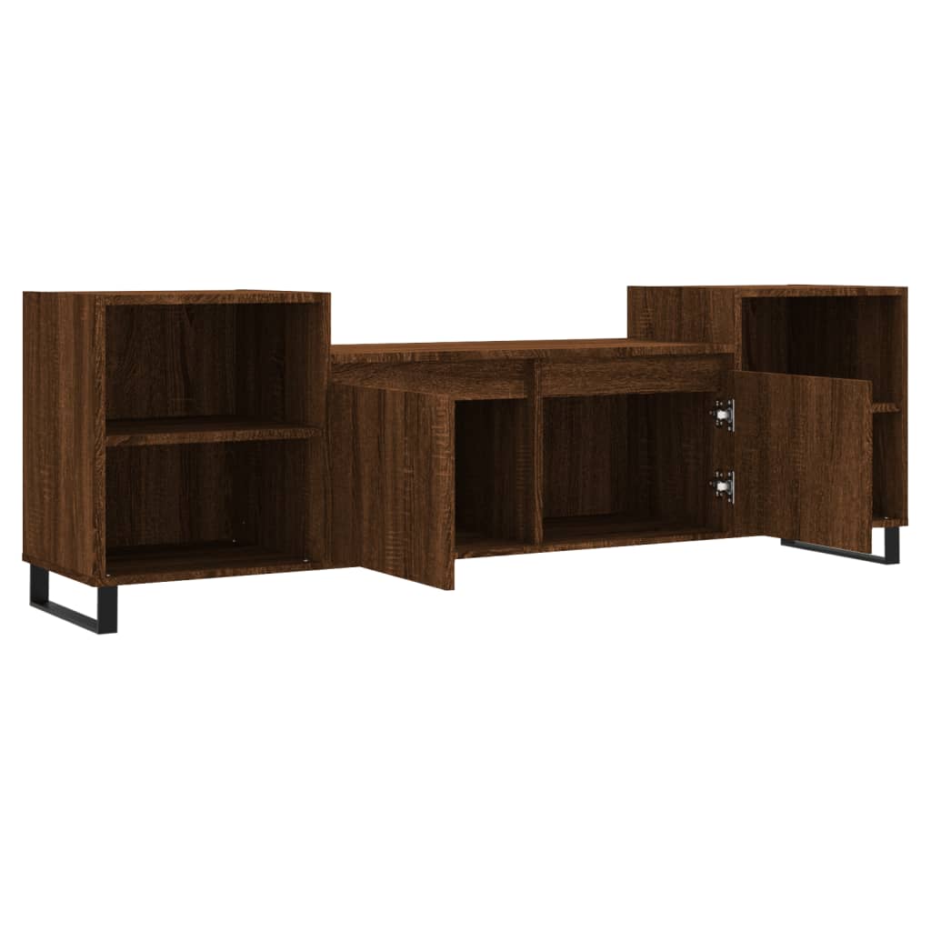Έπιπλο Τηλεόρασης Καφέ Δρυς 160x35x55 εκ. Επεξεργασμένο Ξύλο
