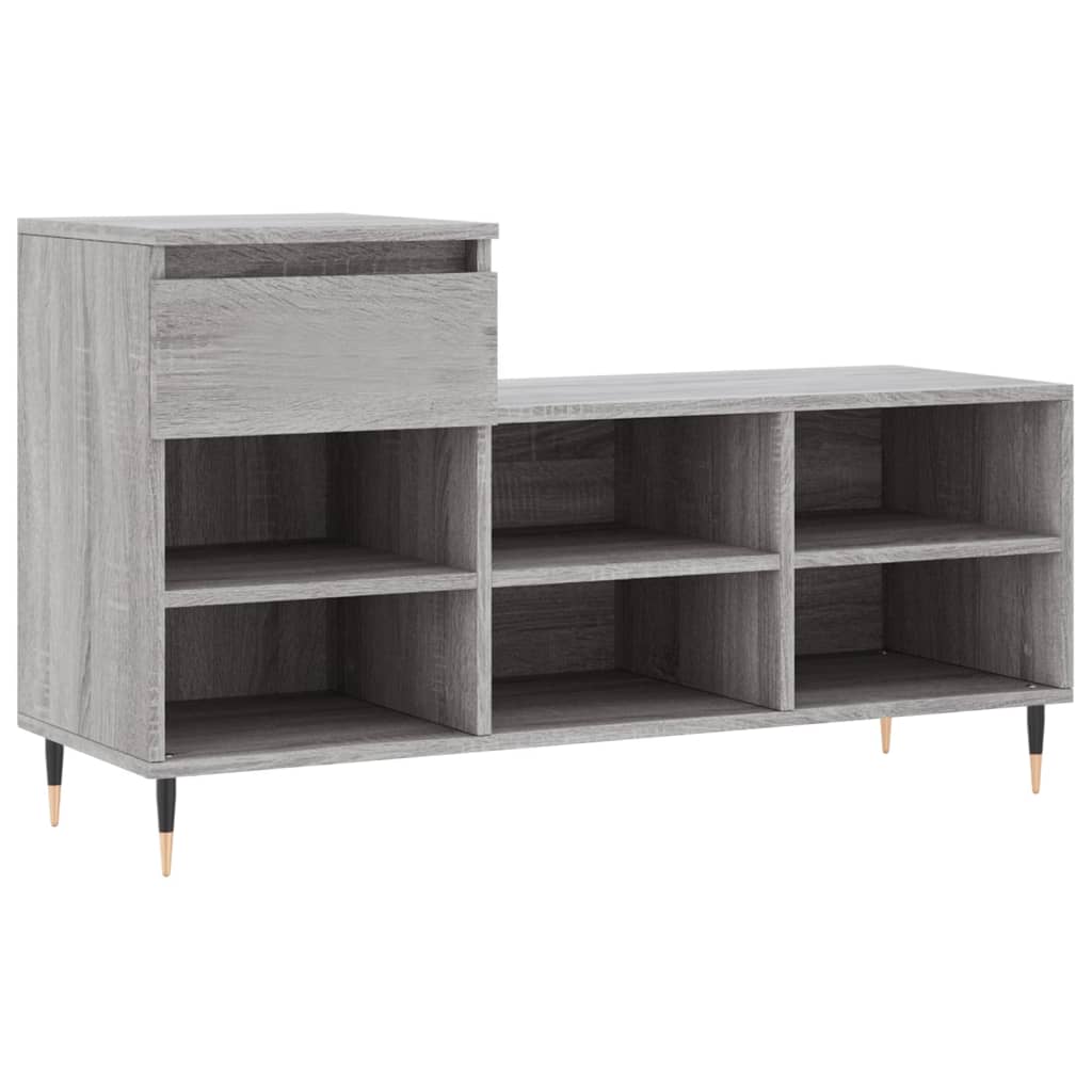 Παπουτσοθήκη Γκρι Sonoma 102x36x60 εκ. από Επεξεργασμένο Ξύλο