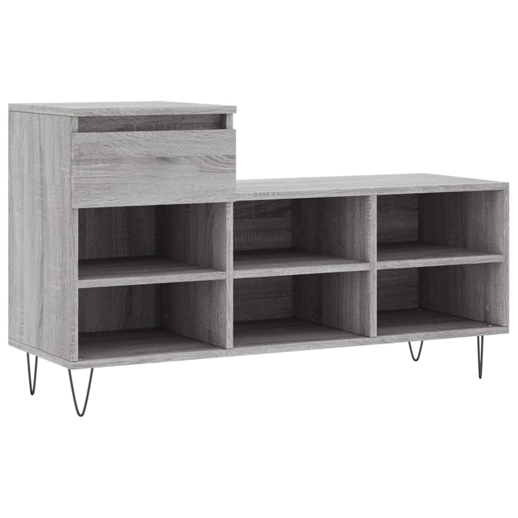 Παπουτσοθήκη Γκρι Sonoma 102x36x60 εκ. από Επεξεργασμένο Ξύλο