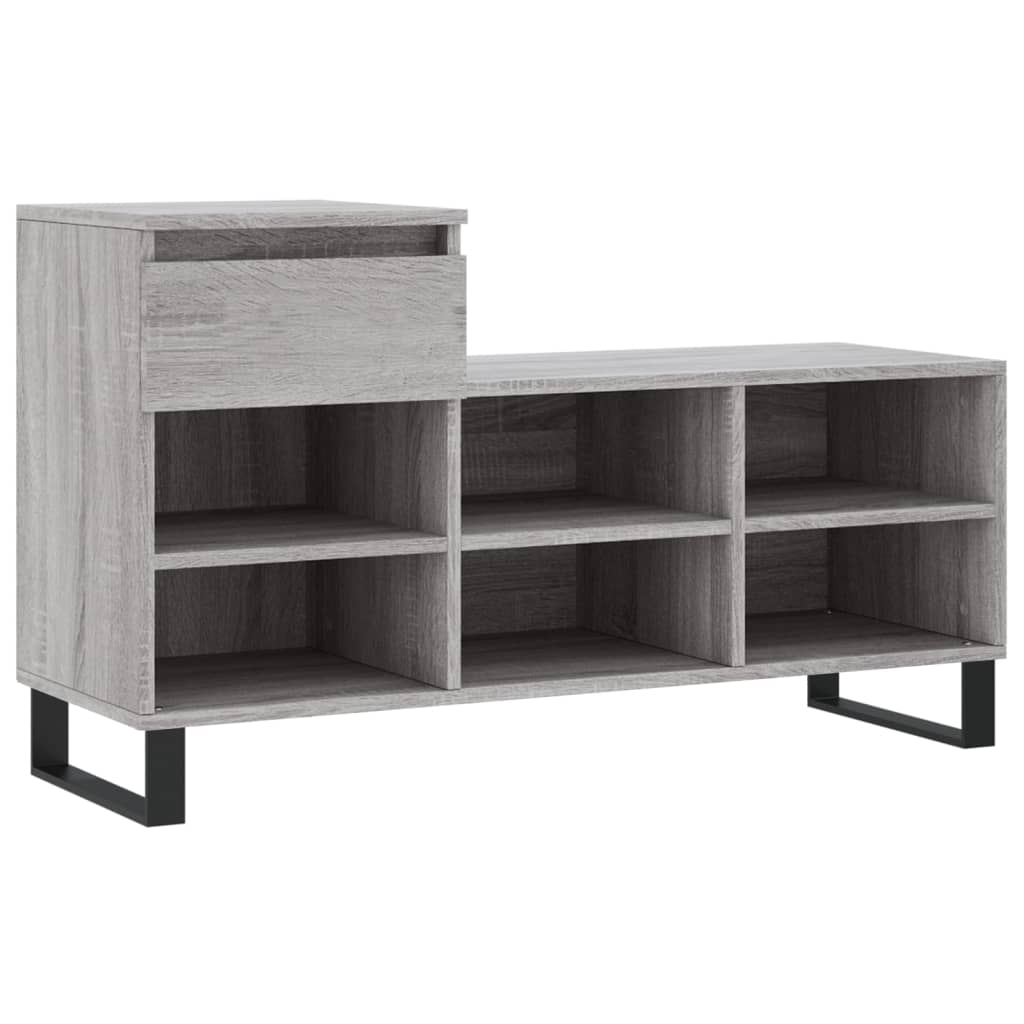 Παπουτσοθήκη Γκρι Sonoma 102x36x60 εκ. από Επεξεργασμένο Ξύλο