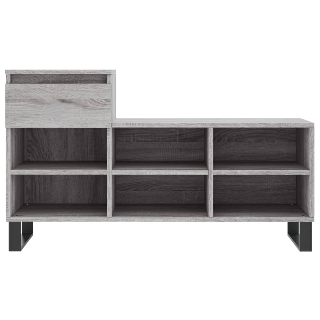 Παπουτσοθήκη Γκρι Sonoma 102x36x60 εκ. από Επεξεργασμένο Ξύλο