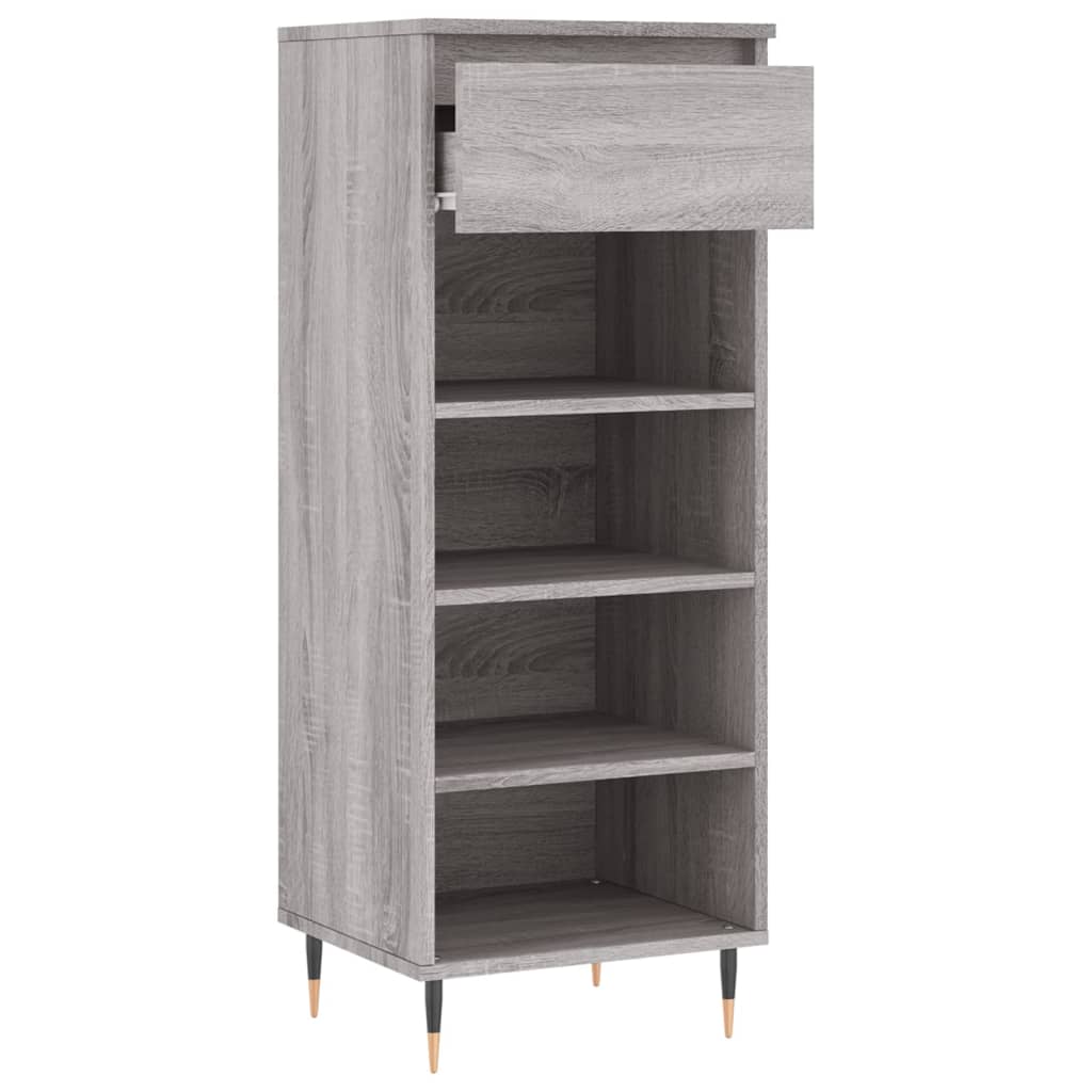 Παπουτσοθήκη Γκρι Sonoma 40x36x105 εκ. από Επεξεργασμένο Ξύλο