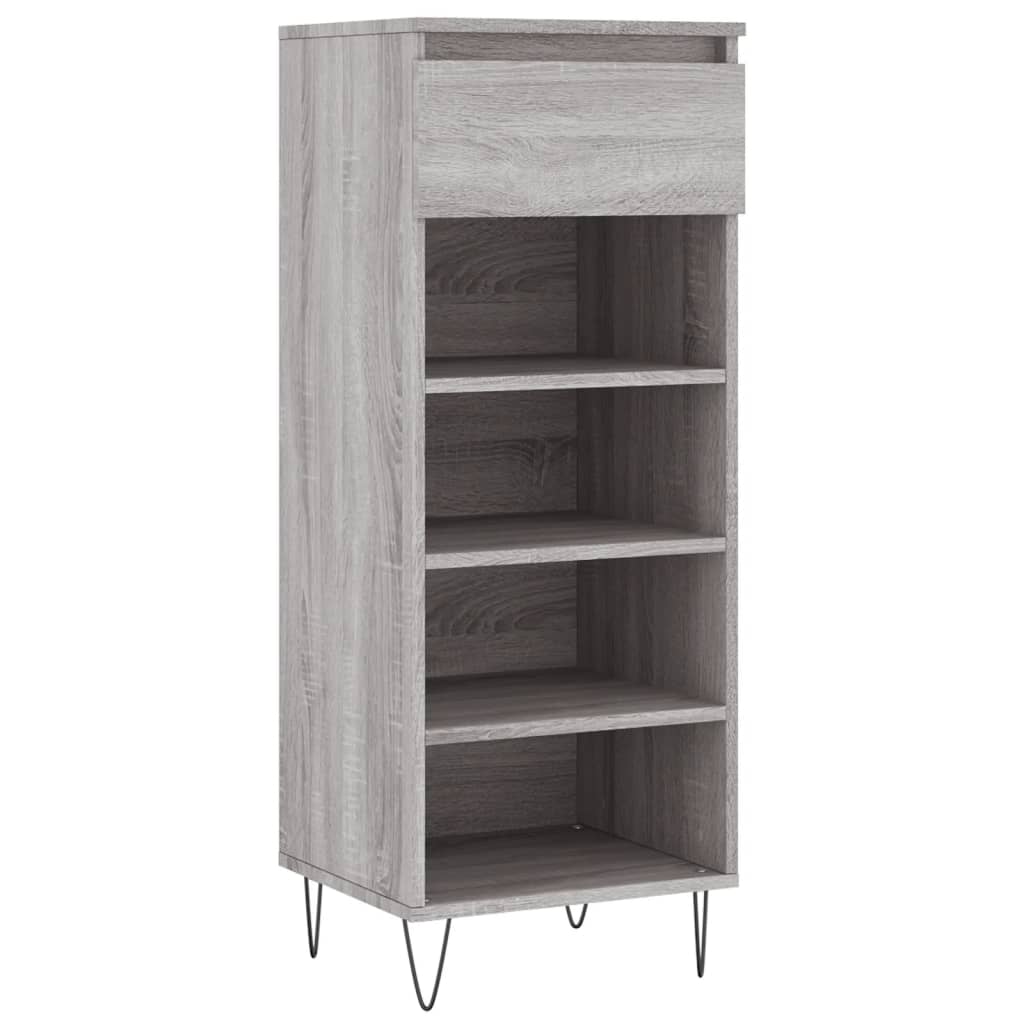 Παπουτσοθήκη Γκρι Sonoma 40x36x105 εκ. από Επεξεργασμένο Ξύλο