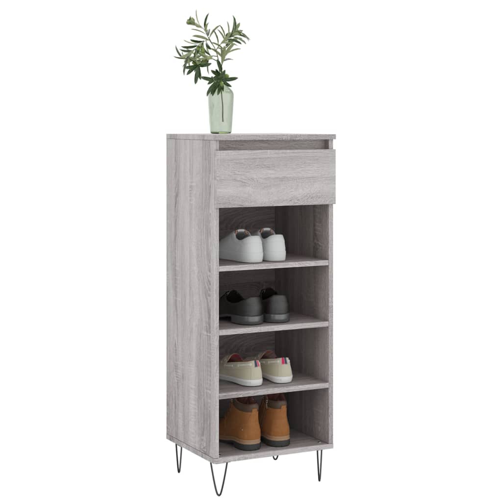 Παπουτσοθήκη Γκρι Sonoma 40x36x105 εκ. από Επεξεργασμένο Ξύλο