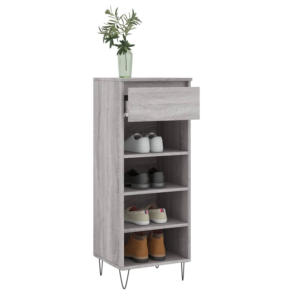 Παπουτσοθήκη Γκρι Sonoma 40x36x105 εκ. από Επεξεργασμένο Ξύλο