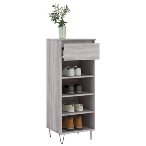 Παπουτσοθήκη Γκρι Sonoma 40x36x105 εκ. από Επεξεργασμένο Ξύλο