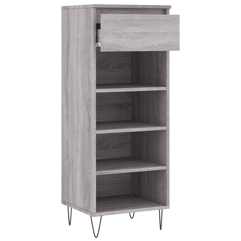 Παπουτσοθήκη Γκρι Sonoma 40x36x105 εκ. από Επεξεργασμένο Ξύλο
