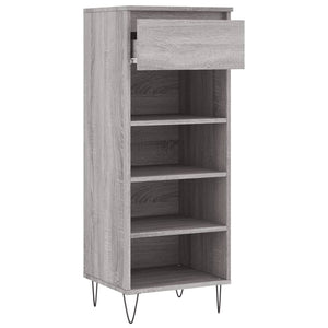Παπουτσοθήκη Γκρι Sonoma 40x36x105 εκ. από Επεξεργασμένο Ξύλο