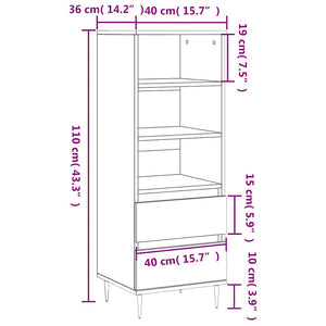 Ντουλάπι Sonoma Δρυς 40x36x110 εκ. από Επεξεργασμένο Ξύλο