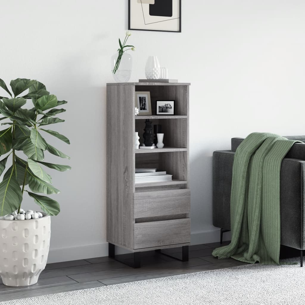 Ντουλάπι Γκρι Sonoma 40x36x110 εκ. από Επεξεργασμένο Ξύλο