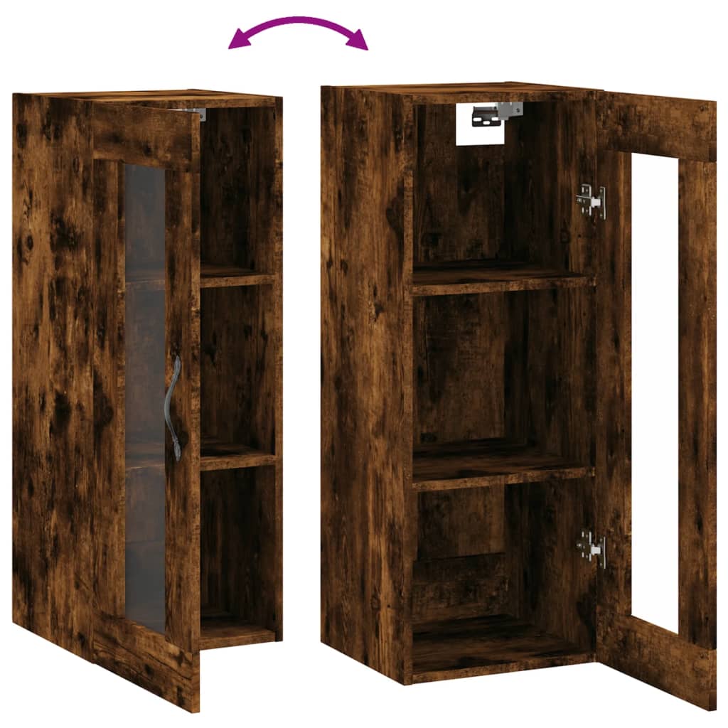 Ντουλάπι Τοίχου Καπνιστή Δρυς 34,5 x 34 x 90 εκ. - Pakobazaar