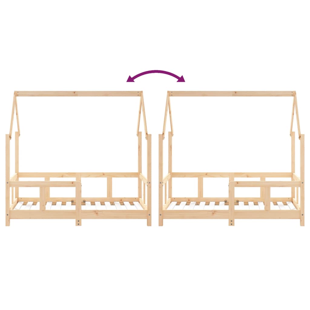 Πλαίσιο Παιδικού Κρεβατιού 70 x 140 εκ. από Μασίφ Ξύλο Πεύκου - Pakobazaar