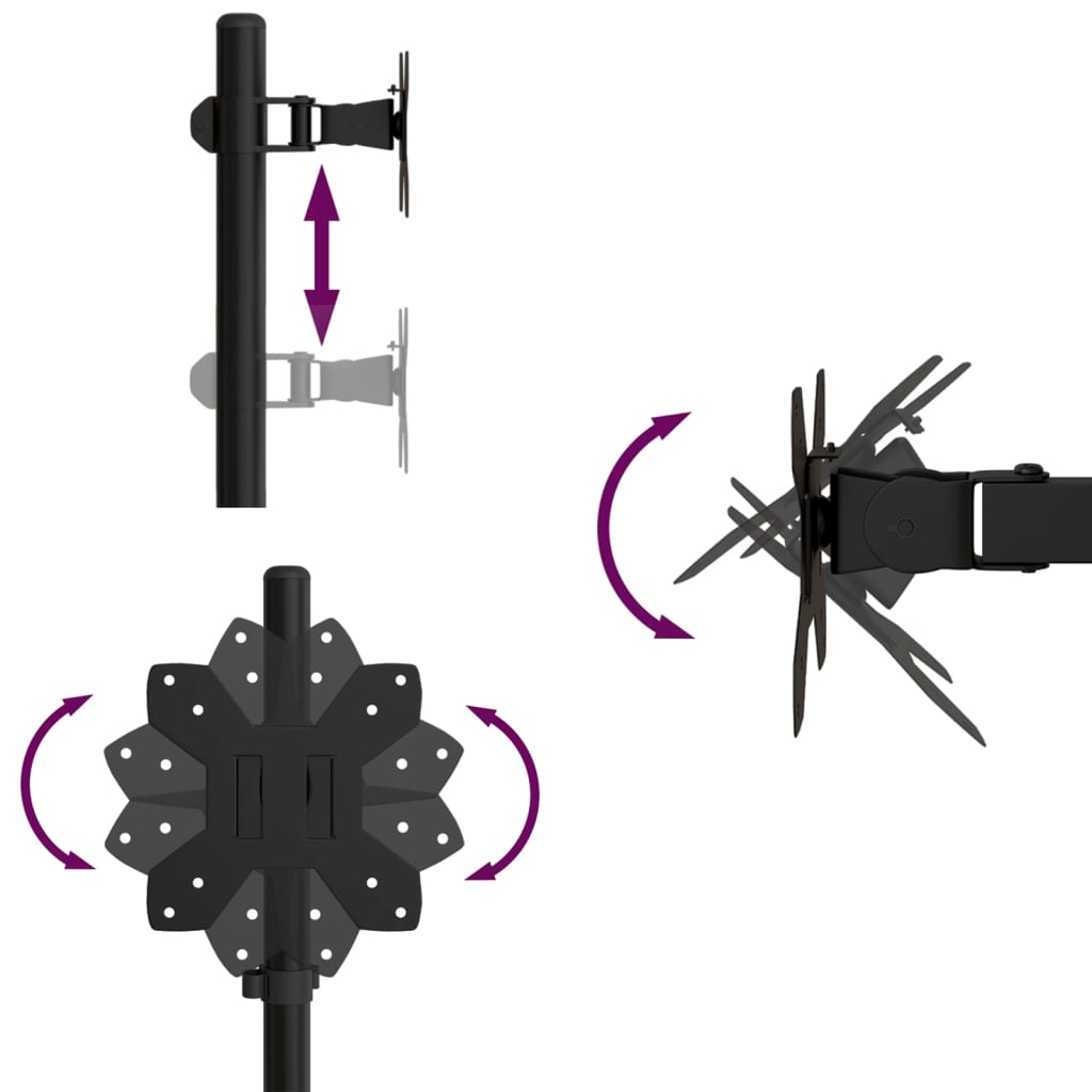 Βάση Οθόνης VESA Μαύρη 75/100 χιλ. από Ατσάλι
