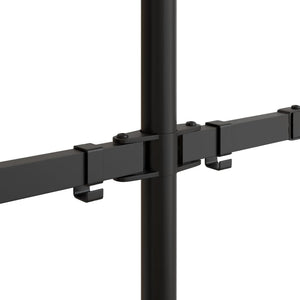 Βάση Οθόνης Διπλή VESA Μαύρη 75/100 χιλ. από Ατσάλι