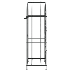 Ραφιέρα Κρασιών 41 Μπουκ. Μαύρη 45x36x120 εκ. Σφυρήλατο Σίδερο