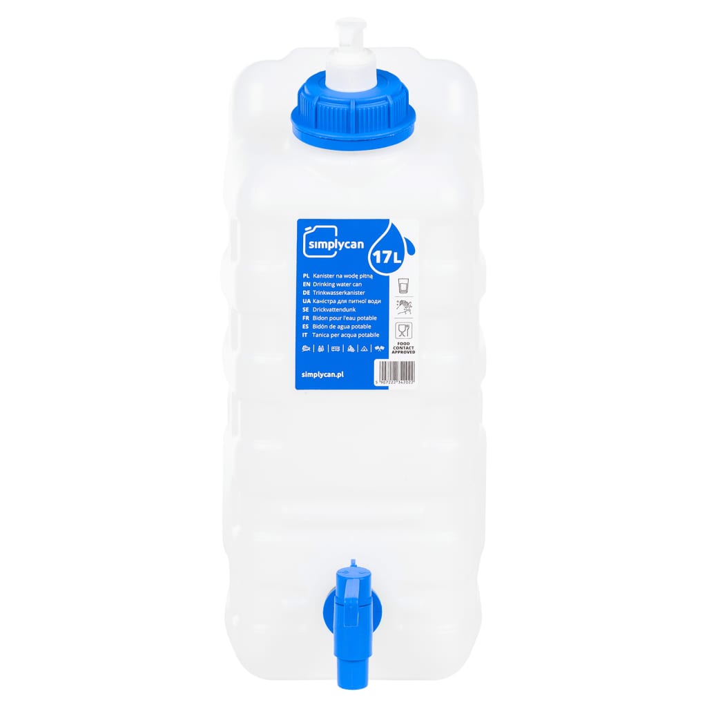 Δοχείο Νερού με Βρύση/Διανομέα Σαπουνιού Διαφανές 15Λ. Πλαστικό - Pakobazaar