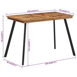 Τραπεζαρία 120 x 62 x 76 εκ. από Μασίφ Ξύλο Teak - Pakobazaar