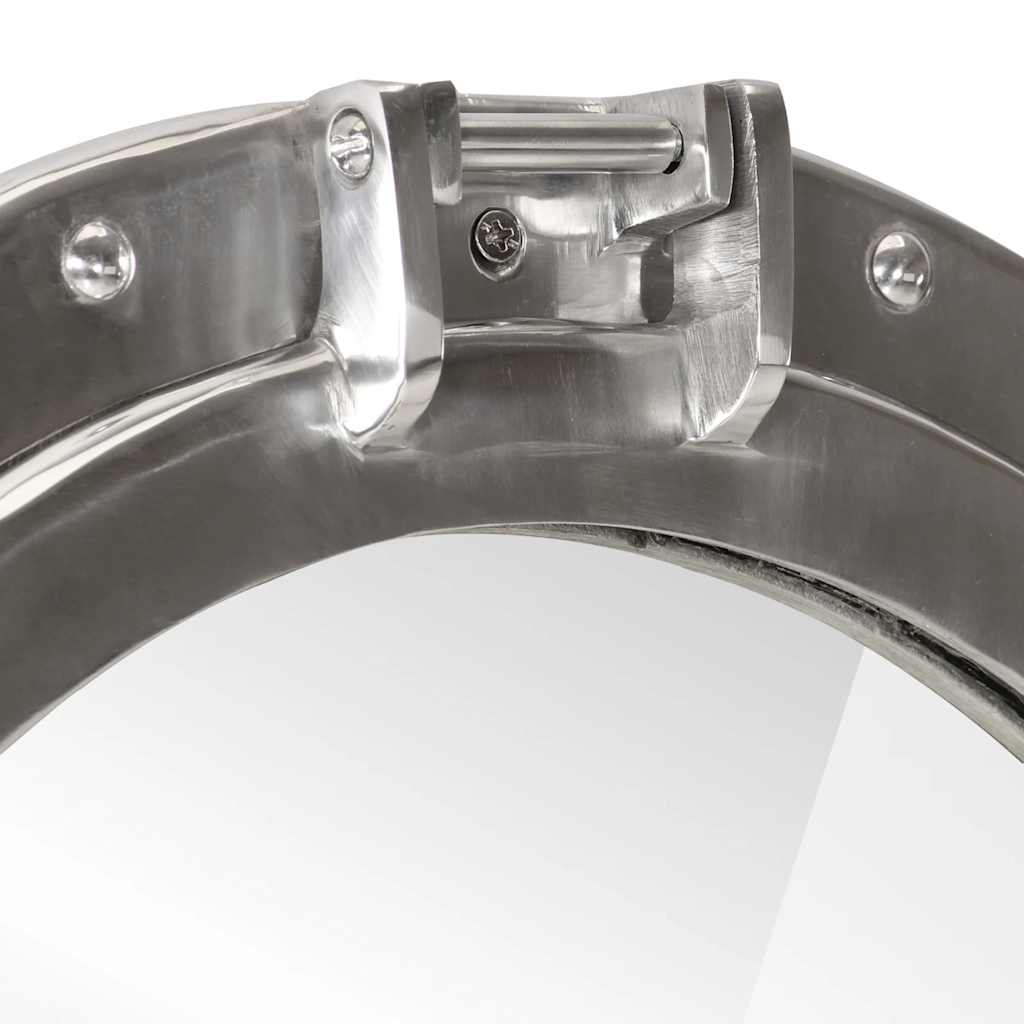 Καθρέφτης Φινιστρίνι Τοίχου Ø50 εκ. από Αλουμίνιο και Γυαλί