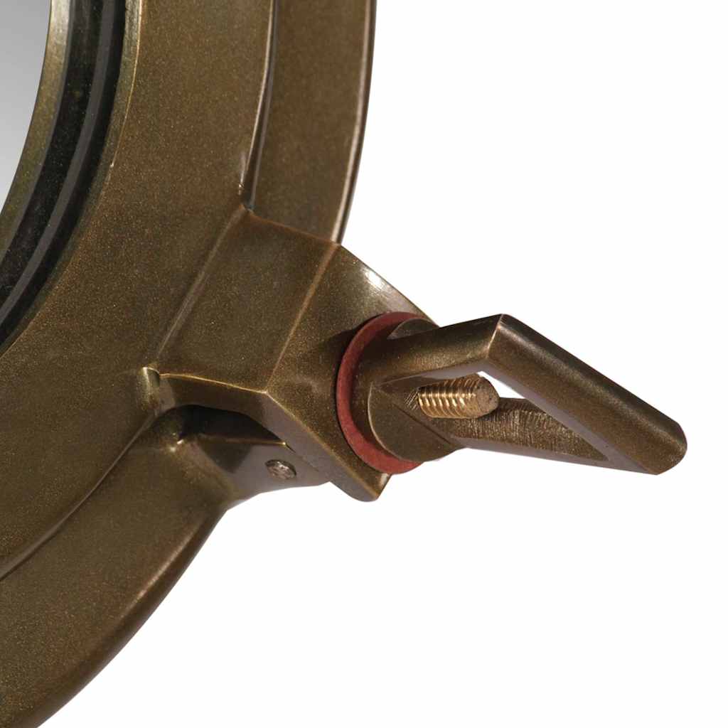 Καθρέφτης Φινιστρίνι Τοίχου Ø38 εκ. από Αλουμίνιο και Γυαλί