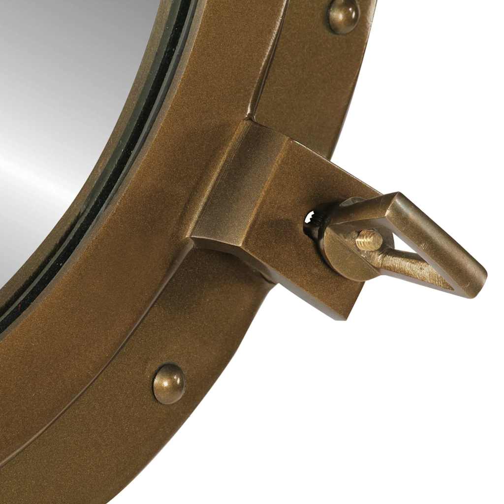 Καθρέφτης Φινιστρίνι Τοίχου Ø50 εκ. από Αλουμίνιο και Γυαλί