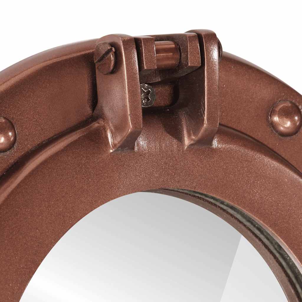 Καθρέφτης Φινιστρίνι Τοίχου Ø30 εκ. από Αλουμίνιο και Γυαλί