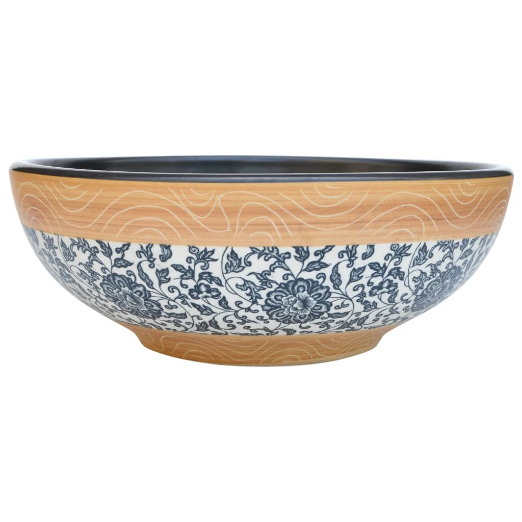 Νιπτήρας Πολύχρωμος Φ41x14 εκ. Κεραμικός - PAKOBAZAAR