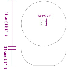 Νιπτήρας Πολύχρωμος Φ41x14 εκ. Κεραμικός - PAKOBAZAAR