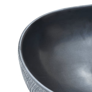 Νιπτήρας Οβάλ Μαύρος και Γκρι 47 x 33 x 13 εκ. Κεραμικός - PAKOBAZAAR