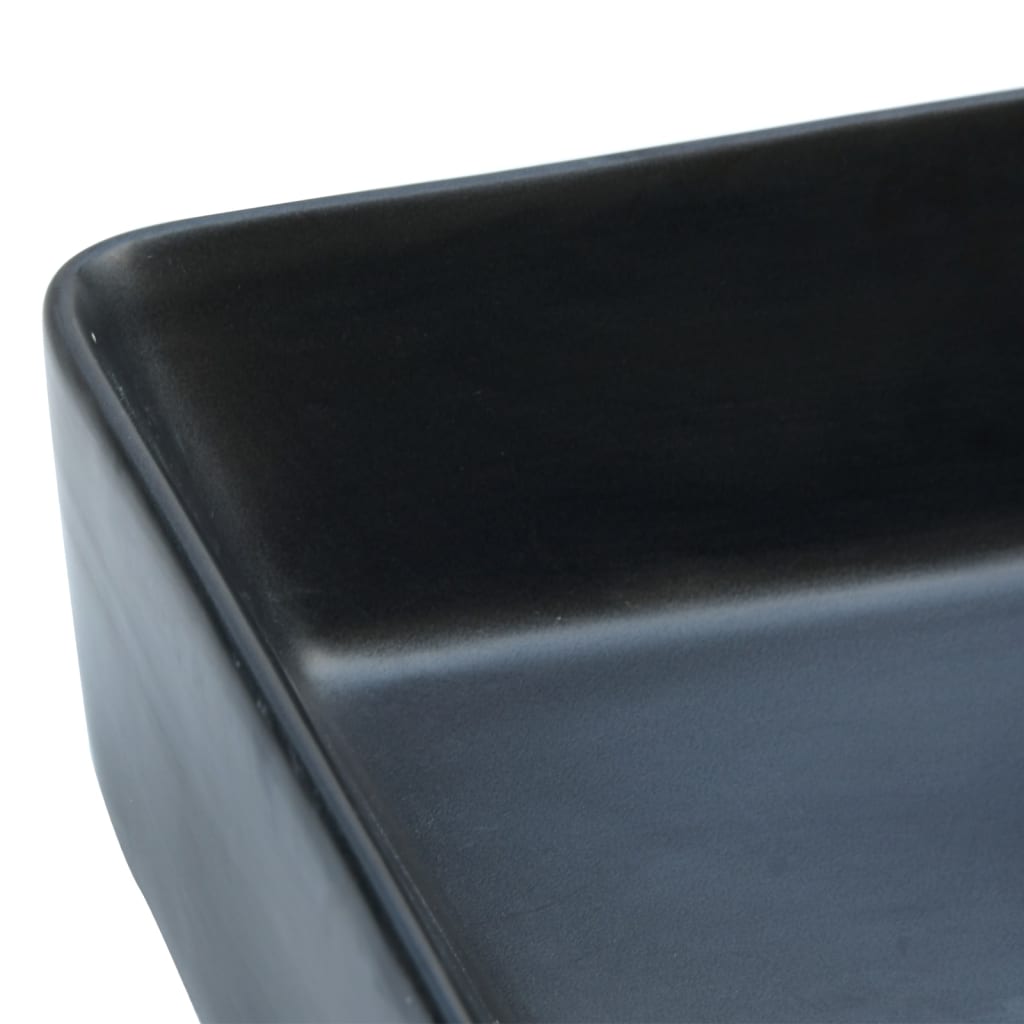Νιπτήρας Ορθογώνιος Μαύρος 46 x 35,5 x 13 εκ. Κεραμικός