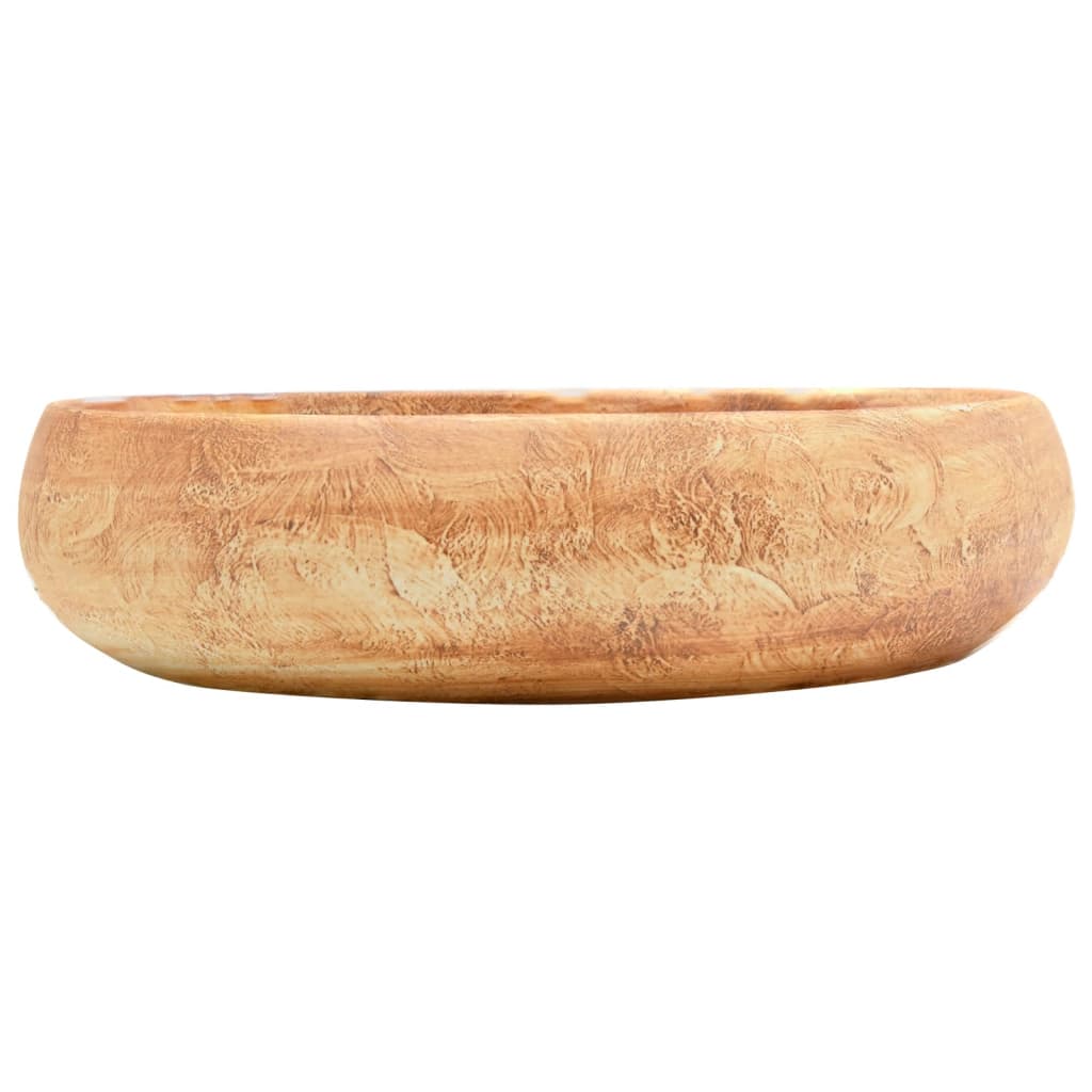 Νιπτήρας Οβάλ Καφέ 59 x 40 x 15 εκ. Κεραμικός - PAKOBAZAAR