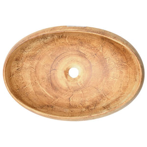 Νιπτήρας Οβάλ Καφέ 59 x 40 x 15 εκ. Κεραμικός - PAKOBAZAAR