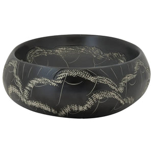 Νιπτήρας Οβάλ Μαύρος 59 x 40 x 15 εκ. Κεραμικός - PAKOBAZAAR