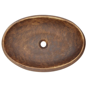 Νιπτήρας Οβάλ Καφέ 59 x 40 x 15 εκ. Κεραμικός - PAKOBAZAAR