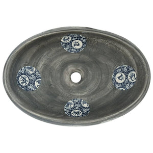 Νιπτήρας Οβάλ Γκρι 59 x 40 x 15 εκ. Κεραμικός - Pakobazaar