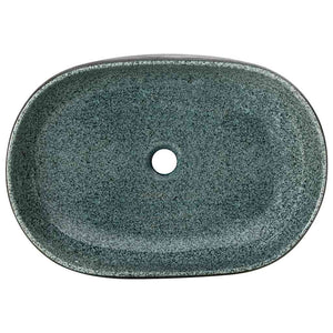 Νιπτήρας Οβάλ Τιρκουάζ 59 x 40 x 14 εκ. Κεραμικός - PAKOBAZAAR