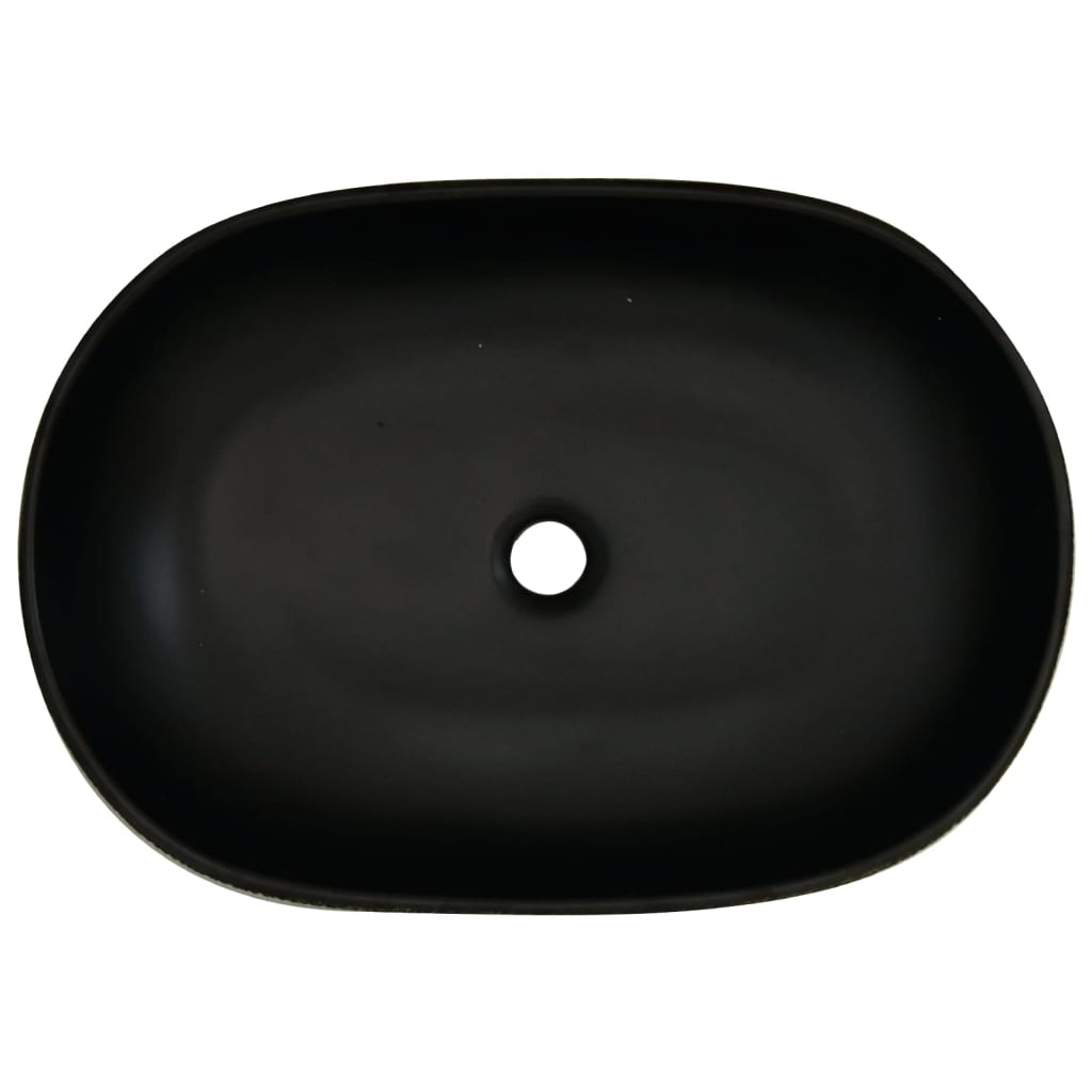 Νιπτήρας Οβάλ Μαύρος 59x40x14 εκ. Κεραμικός - PAKOBAZAAR