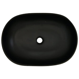 Νιπτήρας Οβάλ Μαύρος 59x40x14 εκ. Κεραμικός - PAKOBAZAAR