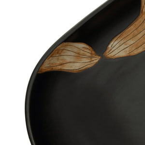Νιπτήρας Οβάλ Μαύρος 59x40x14 εκ. Κεραμικός - PAKOBAZAAR