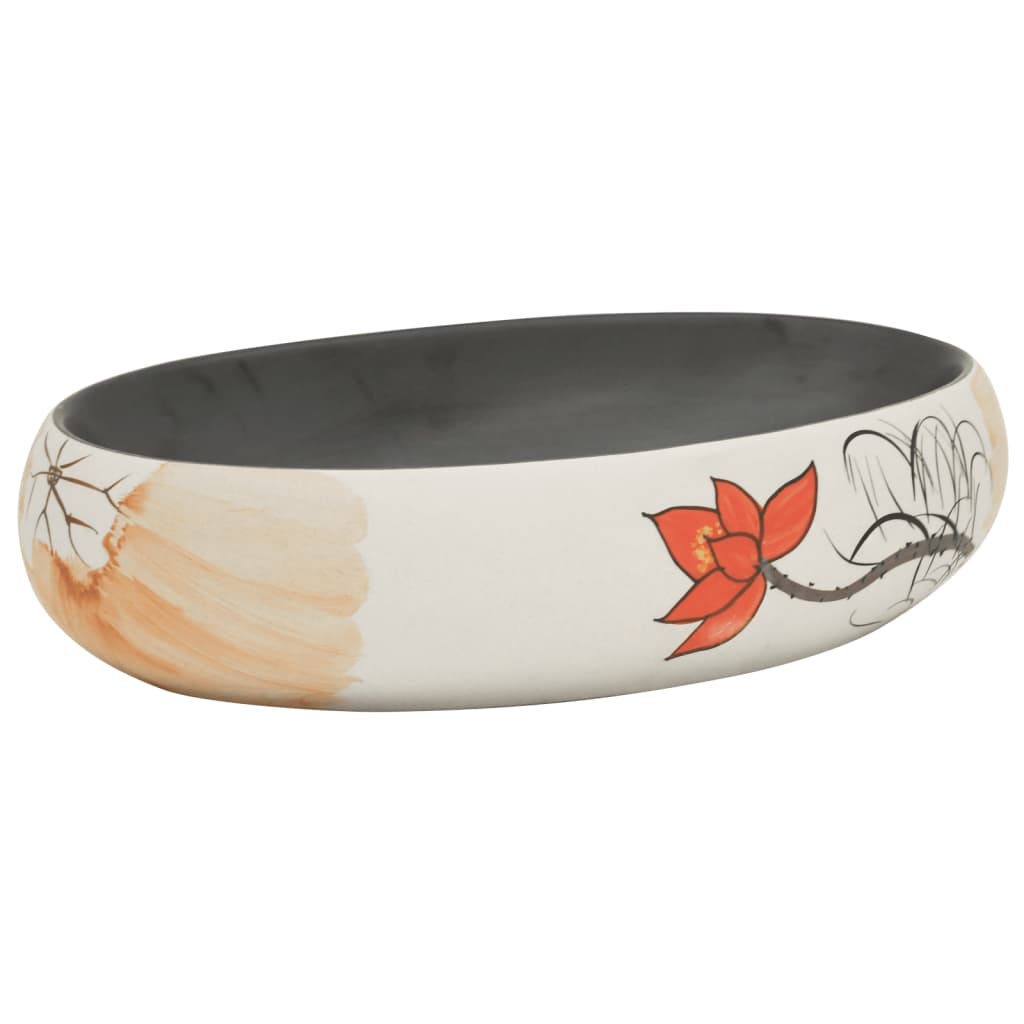 Νιπτήρας Οβάλ Πολύχρωμος 59 x 40 x 15 εκ. Κεραμικός - Pakobazaar