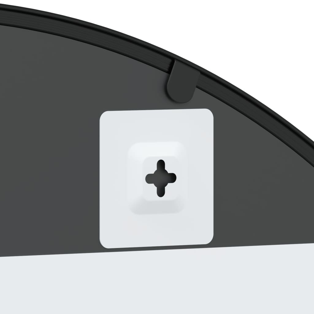 Καθρέφτης Τοίχου Αψίδα Μαύρος 80 x 140 εκ. από Σίδερο