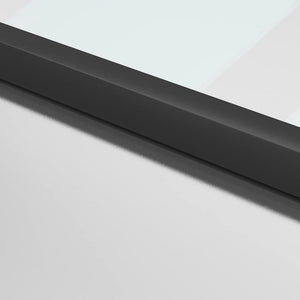 Εσωτερική Πόρτα Μαύρη 76x201,5 εκ. Ψημένο Γυαλί και Αλουμίνιο - PAKOBAZAAR