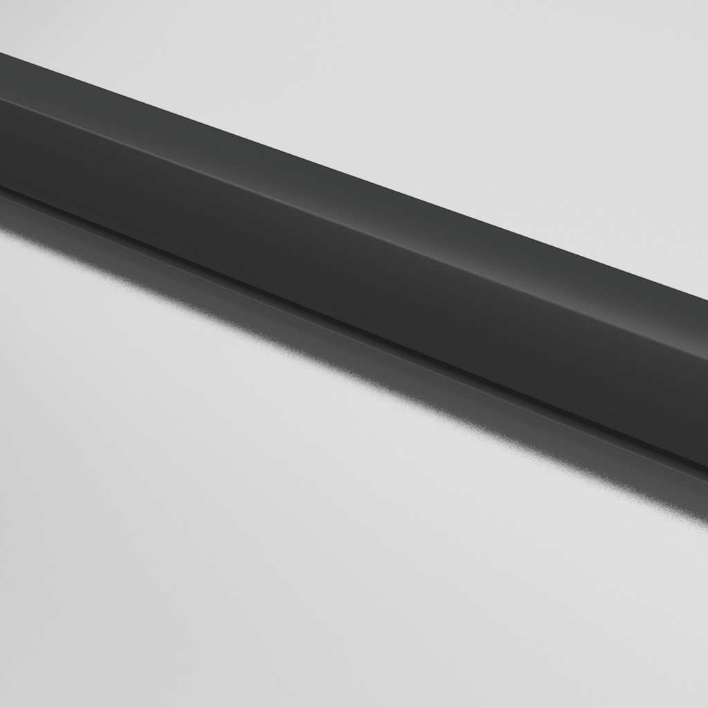 Εσωτερική Πόρτα Μαύρη 93 x 201,5 εκ. Ψημένο Γυαλί & Αλουμίνιο - PAKOBAZAAR