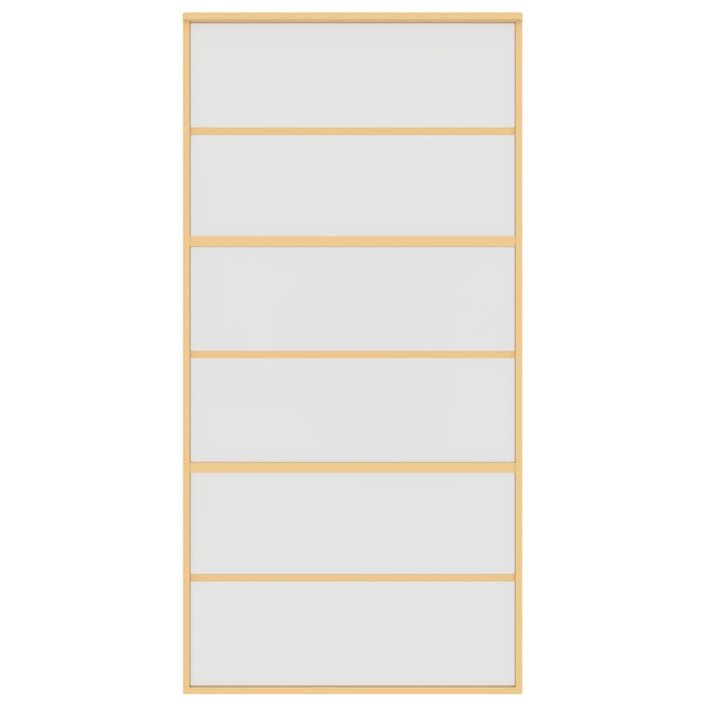 Συρόμενη Πόρτα Χρυσή 102,5x205 εκ. Αμμοβολή ESG Γυαλί/Αλουμίνιο - PAKOBAZAAR