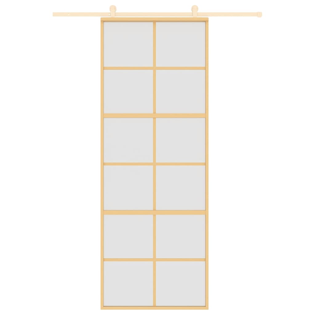 Συρόμενη Πόρτα Χρυσή 76x205 εκ. από Αμμοβολή ESG και Αλουμίνιο - Pakobazaar