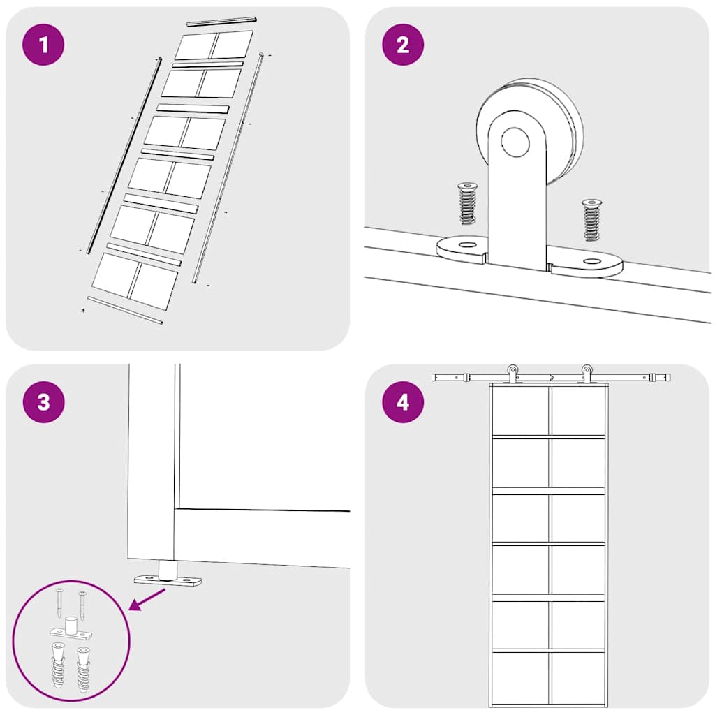 Συρόμενη Πόρτα Χρυσή 76x205 εκ. από Αμμοβολή ESG και Αλουμίνιο - Pakobazaar