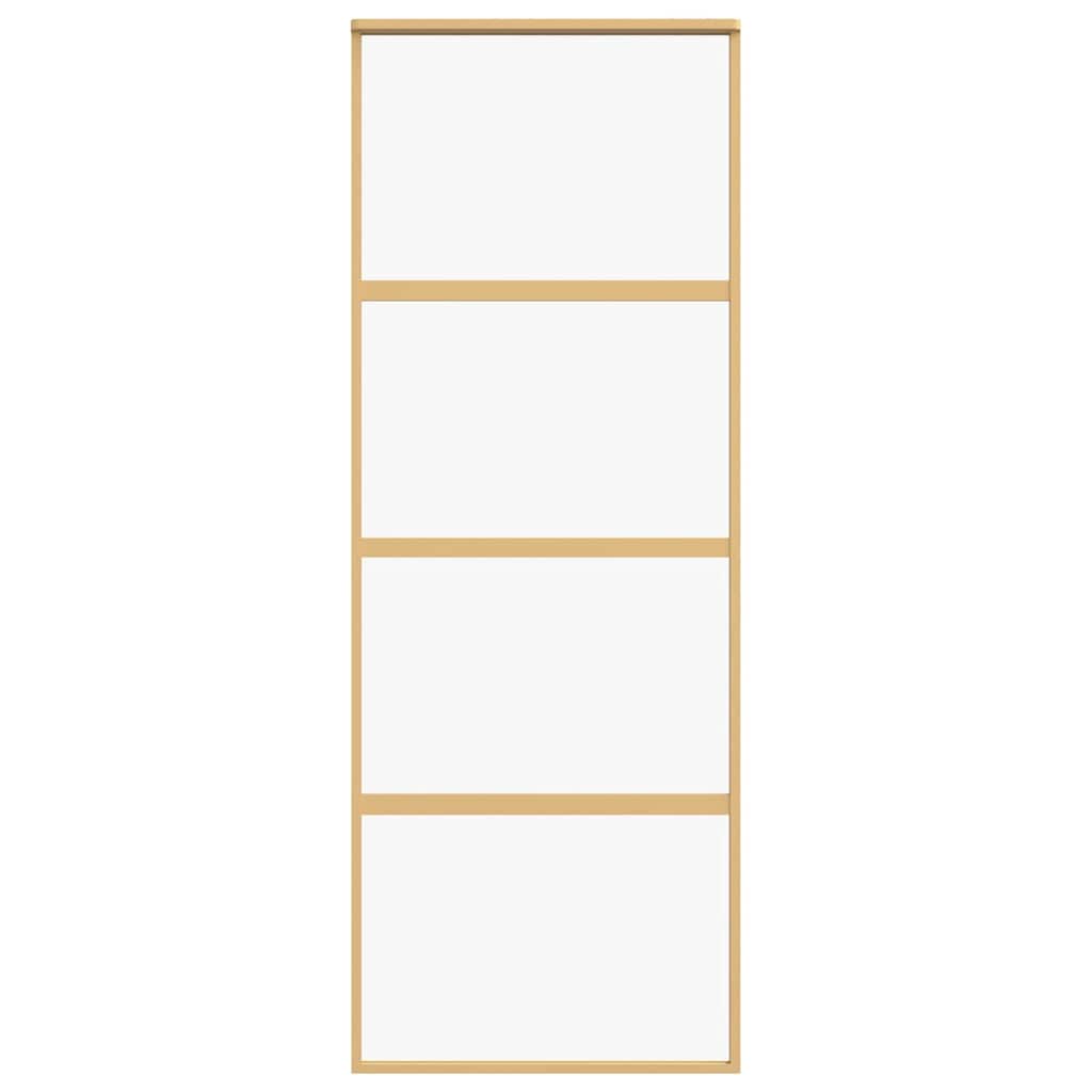 Συρόμενη Πόρτα Χρυσή 76 x 205 εκ. από Γυαλί ESG και Αλουμίνιο - PAKOBAZAAR