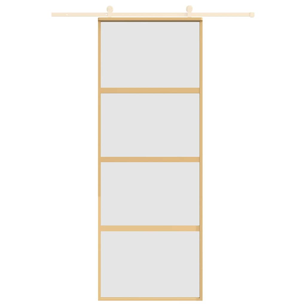 Συρόμενη Πόρτα Χρυσή 76x205 εκ. από Αμμοβολή ESG και Αλουμίνιο - PAKOBAZAAR