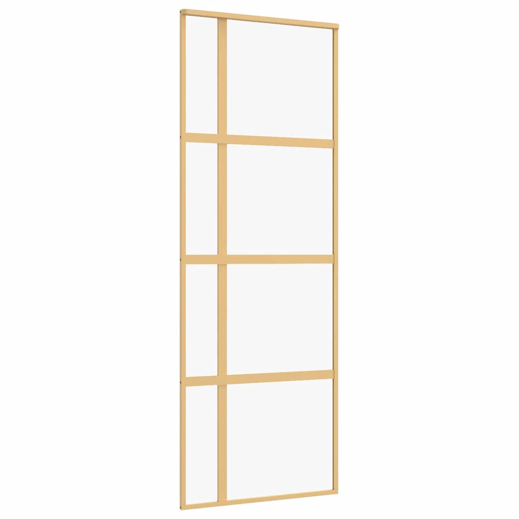 Συρόμενη Πόρτα Χρυσή 76 x 205 εκ. από Γυαλί ESG και Αλουμίνιο - PAKOBAZAAR